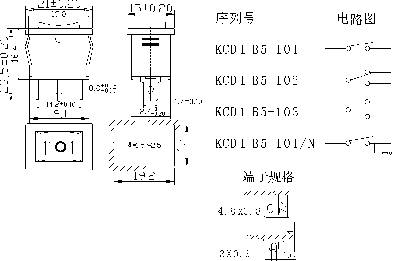 KCD1 B5-101/N: tech img